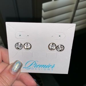 Premier designs double earrings
